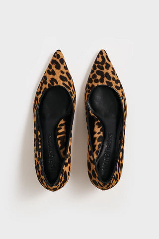 Flared Kitten Heel Pump, Leopard