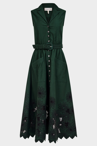 Kirat Dress, Pine Green