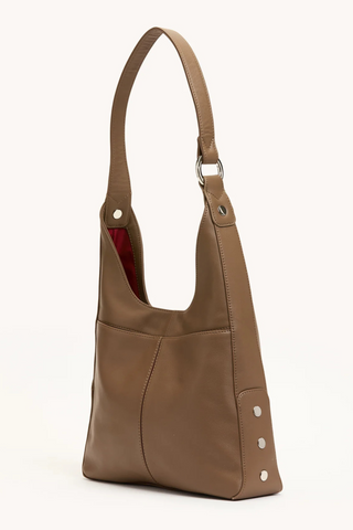 Tim Med Handbag, Dune/Silver