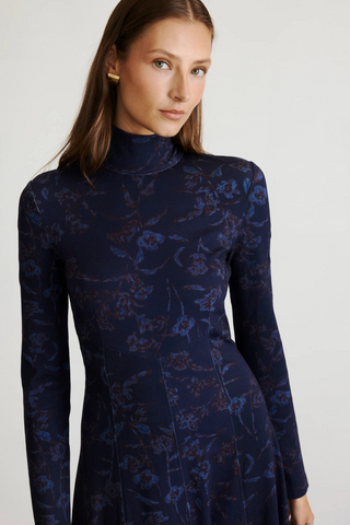 Thea Dress, Maritime Blue/Mahogany