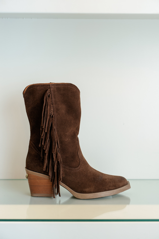 Western Fringe Bootie, Brown