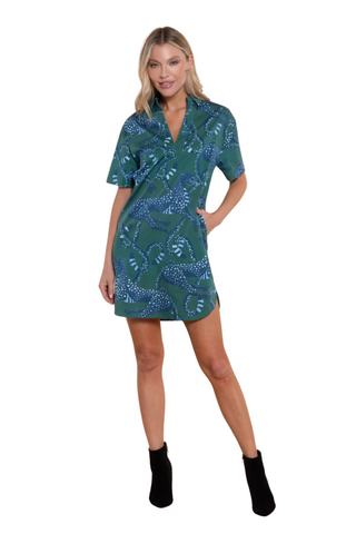 Rhodes Dress, Emerald Lynx