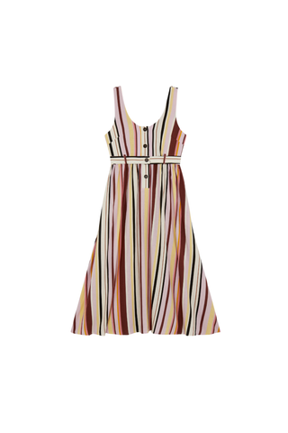 Carioca Dress, Rose Stripes