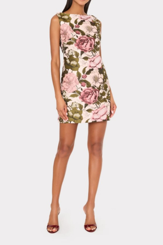Lane Floral Mini Dress, Pink/Green