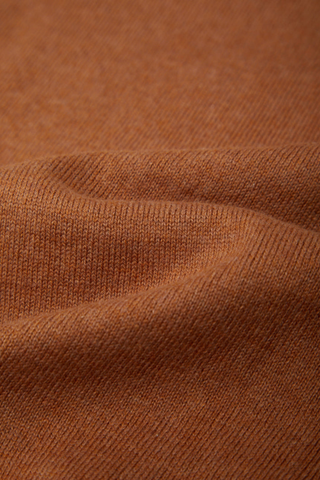 525 America Augusta Sweater Tee in Carob brown featuring short sleeves, a crew neckline, and subtle contrast trim.