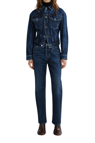 AGOLDE Lana straight-leg jean in Covell dark indigo wash.