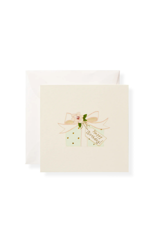 Karen Adams Gift Enclosure card with hand-glittered artwork, foil accents, vellum envelope, and luxe letterpress detailing