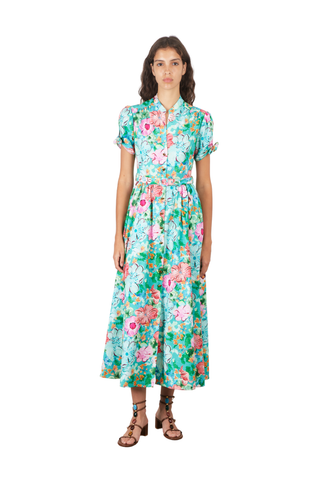 Ena Dress, Papaver Watercolor