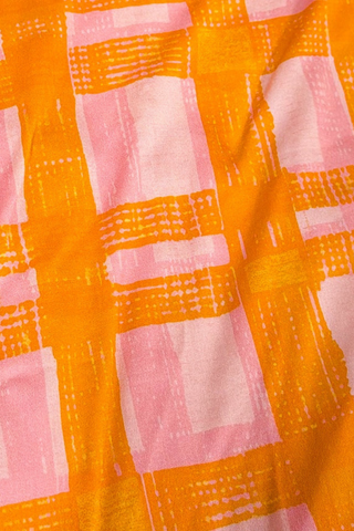 Sheridan French Rhodes mini dress in orange and pink gingham with short sleeves and relaxed fit