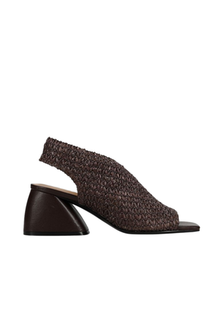 Vaneli Mayla woven slingback heel in Tmoro woven straw with square toe and sculpted block heel