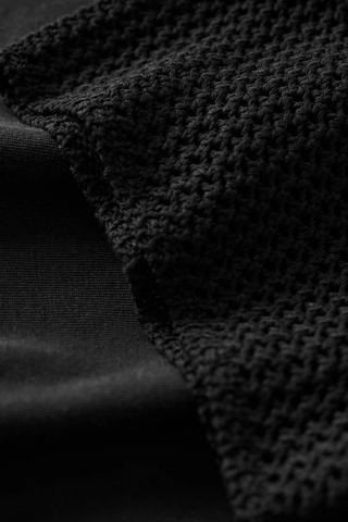 Z Supply Banyan Crochet Pant in Black featuring a relaxed straight-leg silhouette, elastic waistband, and crochet lace trim at the hem