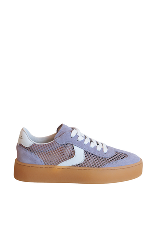 Voile Blanche Mind mesh sneaker in lilac with suede accents and cushioned sole