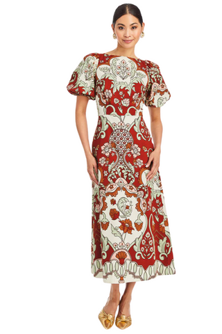 Pippa Midi Dress, Jardin Rose