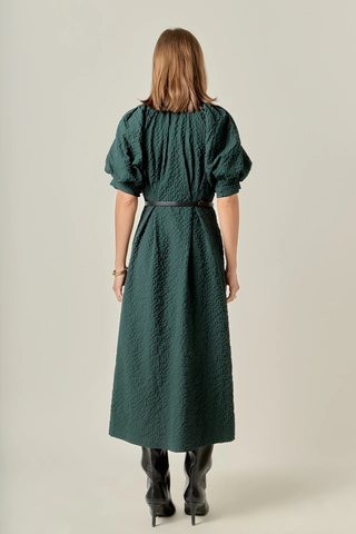 Shirt Midi Dress, Dark Green