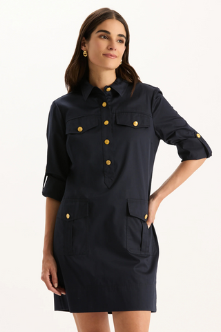 Rory Shirtdress, Mid Navy