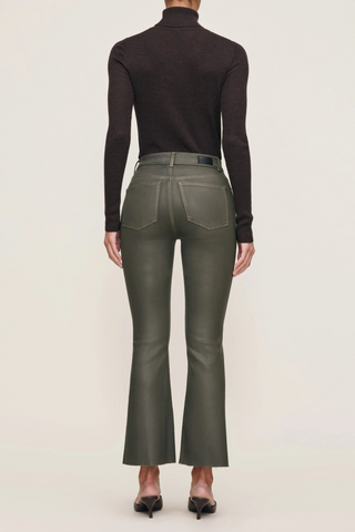 Bridget Crop Boot Jean, Moss Coated