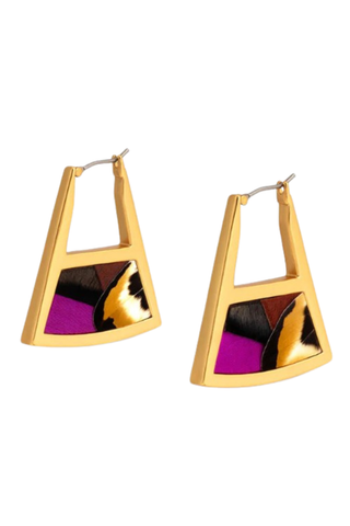 Ava Double Sided Triangle Hoop