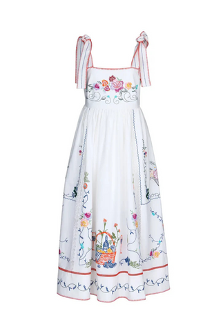 Stefy Dress, Multi Embroidery