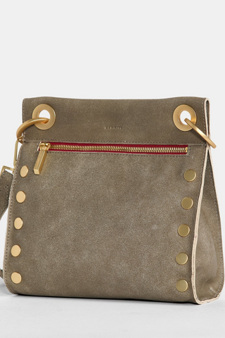 Tony Med Handbag, Pewter/Brushed Gold