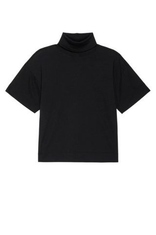 Fable Turtleneck Tee, Jet Black
