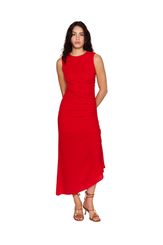 Rosa Midi Dress, Red