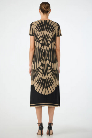 Sugarita Dress, Black/Camel