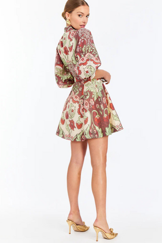 Valencia Mini Dress, Jardin Rose