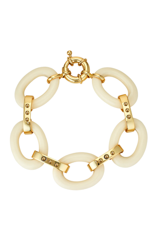 Ivory Link Bracelet, Gold