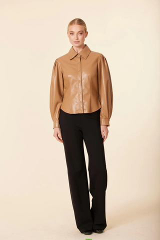 Darted Waist Top, Caramel