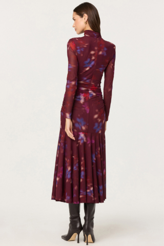 Aubriella Dress, Dark Plum Multi