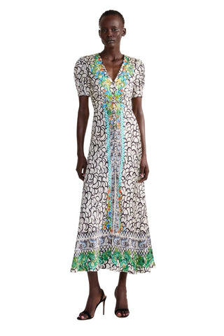 Lea Dress, Paeonia Border