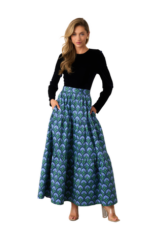 Fontaine Maxi Dress, Fan Fete Blue