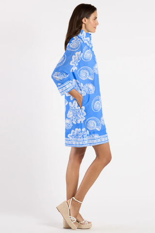 Helen Mini Dress, Shoreline Harbor Blue