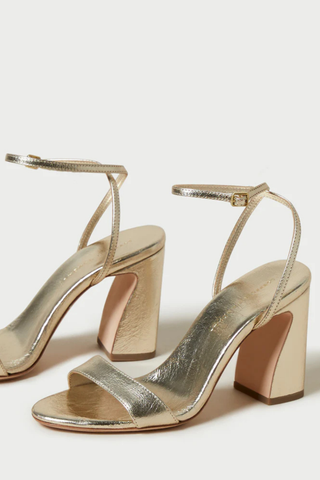 Malia Curved Sandal, Champagne