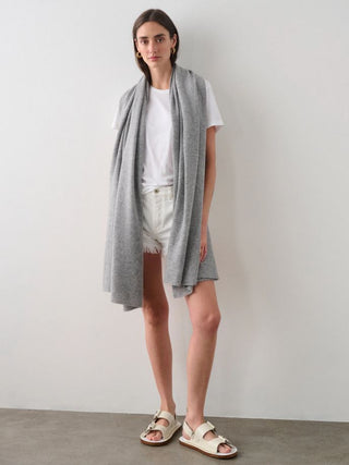 Cashmere Travel Wrap, Grey Heather