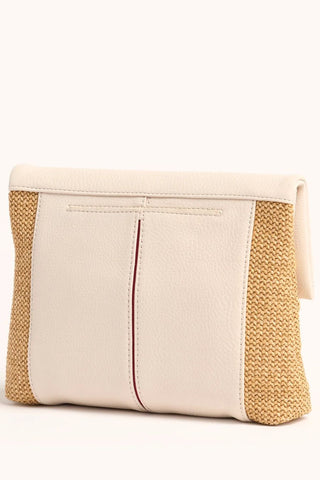 VIP Med Handbag, Calla Lily White Raffia