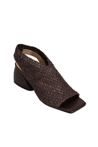 Vaneli Mayla woven slingback heel in Tmoro woven straw with square toe and sculpted block heel