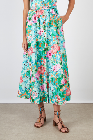 Ena Dress, Papaver Watercolor