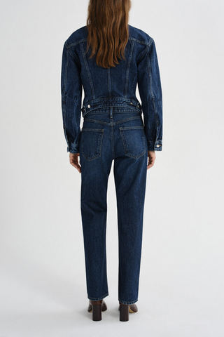 AGOLDE Lana straight-leg jean in Covell dark indigo wash.