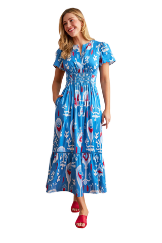 Eloise Dress, Americana Ikat Eloise Dress, Americana Ikat