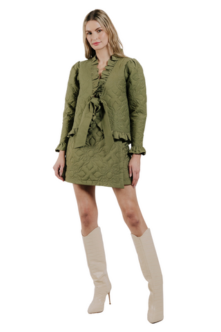 Melanie Quilted Skirt, Olive