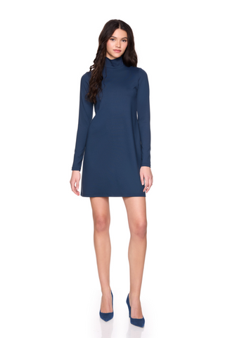 Mock Neck Dress, Eclipse