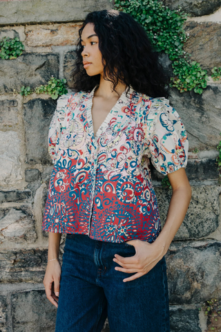 Dana Top, Andreeva Ombre Print
