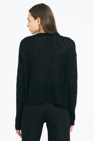 April Pullover Sweater, Black