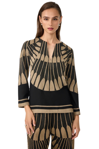Amy Top, Black/Camel