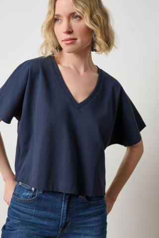 Short Sleeve Dolman Tee, Navy