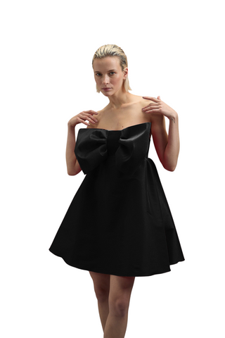 Tammy Dress, Black Taffeta