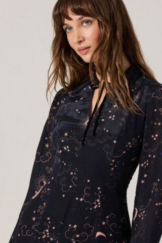 Lucien Dress, Navy Night Print