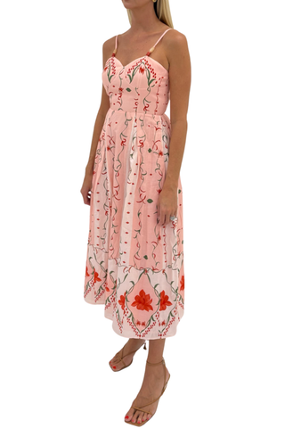 Junie Midi Dress, Pink Petal