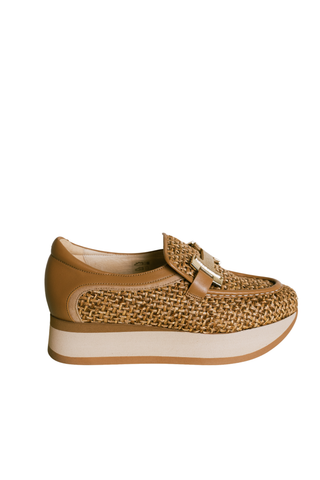 Camille Wedge Sneaker, Noisette
